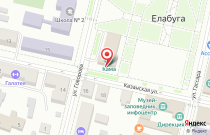 Елабужский колледж культуры и искусств на Казанской улице на карте