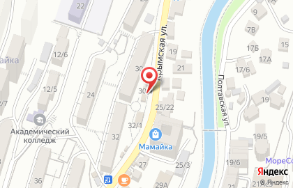 Продуктовый магазин Молодежный в Центральном районе на карте