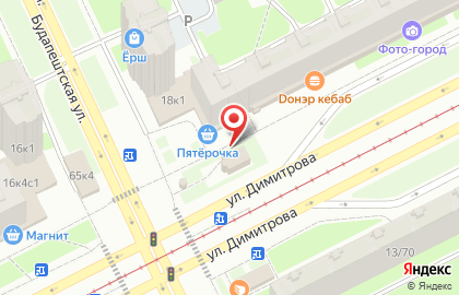 Офис продаж Билайн на улице Димитрова на карте
