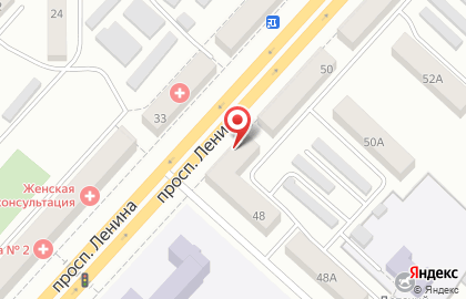 Парикмахерская Малина на проспекте Ленина на карте