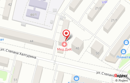 Лечебно-диагностический центр МедДиК на улице Степана Халтурина на карте