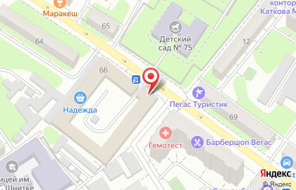 Магазин Мясное место на Петровской улице на карте