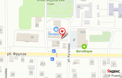 Киоск по продаже молочных продуктов, г. Жигулёвск на улице Фрунзе на карте