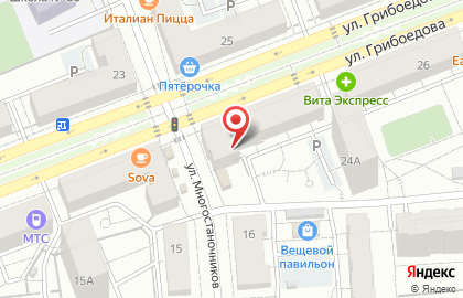 СКБ-Банк на улице Грибоедова, 24 на карте
