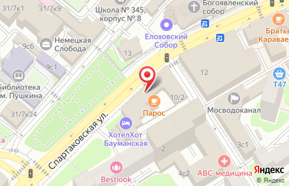 Студия депиляции Амбер на Спартаковской улице на карте
