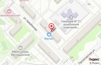 Продовольственный магазин в Москве на карте