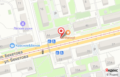 Указатель системы городского ориентирования №6405 по ул.Бекетова, д.44 р на карте