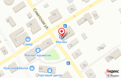 Супермаркет Магнит на Советской улице на карте