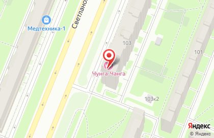 Продовольственный магазин на Светлановском проспекте на карте