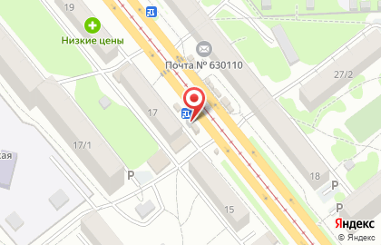 Киоск по продаже фруктов и овощей в Новосибирске на карте