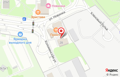 Продуктовый магазин в Москве на карте