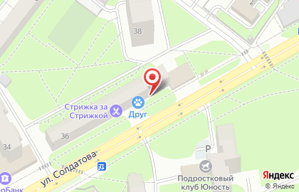 Магазин зоотоваров Мир Хвостатых в Свердловском районе на карте