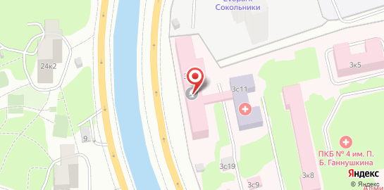 Наркологическая клиника ПРОФМЕД на улице Потешной на карте