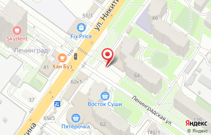 Киоск по продаже фруктов и овощей в Новосибирске на карте