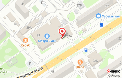 Банк Кузнецкий на улице Карпинского на карте
