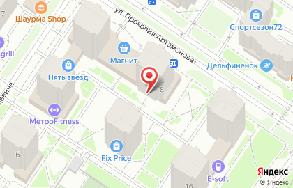 Strekoza на улице Прокопия Артамонова на карте