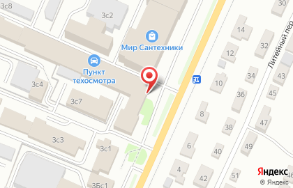 Магазин автозапчастей для грузовых автомобилей на Литейной улице на карте