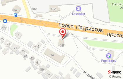 Автомагазин Евродизель на проспекте Патриотов на карте