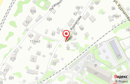 Сток на улице Курчатова на карте