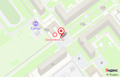 Меридиан на улице Карбышева на карте