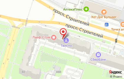 Ювелирный магазин Жемчуг на проспекте Строителей на карте