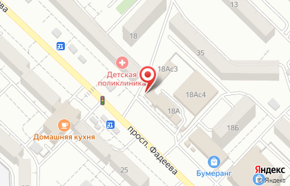 Фирменный салон товаров для сна Askona на проспекте Фадеева на карте