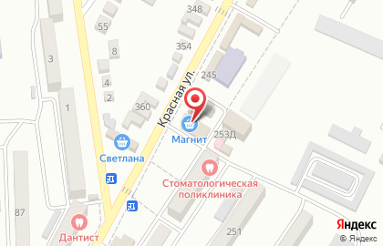 Супермаркет Магнит на Красной улице на карте