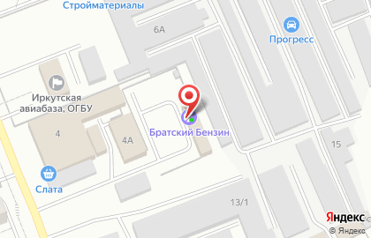 АЗС Братский бензин на Юбилейной улице на карте