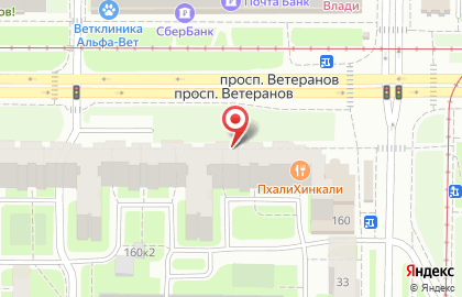 АЯКС на проспекте Ветеранов на карте