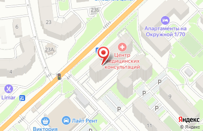 Магазин Палитра на Окружной улице на карте