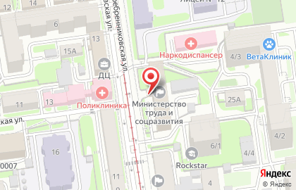 Министерство труда и социального развития Новосибирской области в Новосибирске на карте