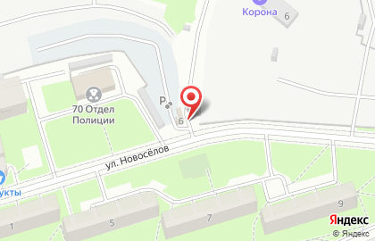 Шиномонтажная мастерская на улице Новосёлов на карте