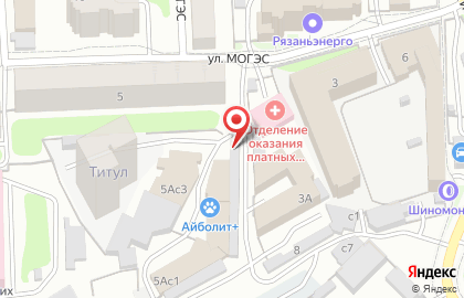 Магазин продуктов в Рязани на карте