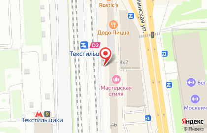 Текстильщики, железнодорожная станция на Люблинской улице на карте