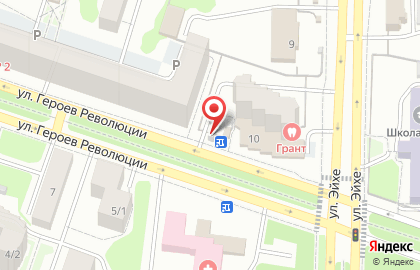 Первомайский район Киоск по продаже фруктов и овощей на улице Героев Революции на карте