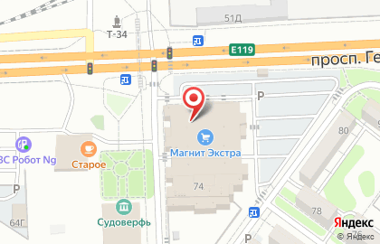 Волгоградский филиал Банкомат, КБ Петрокоммерц на проспекте Героев Сталинграда, 74 на карте
