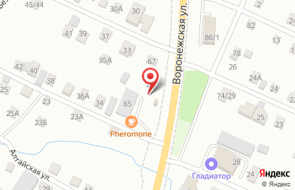 Шиномонтажная мастерская на Воронежской улице на карте