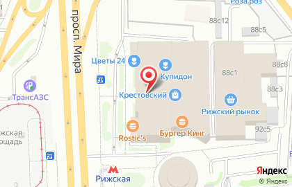 Крестовский на карте