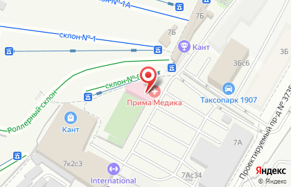 Медицинский центр Прима Медика на метро Нагорная на карте