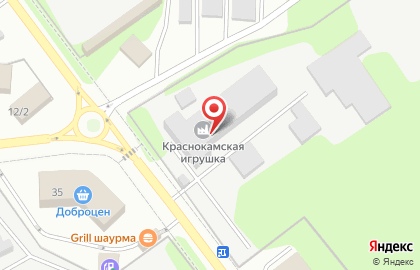 Краснокамская фабрика деревянной игрушки на карте