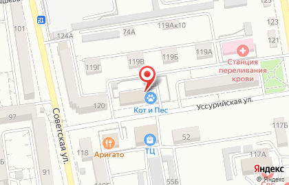 Косметический салон на Уссурийской улице на карте