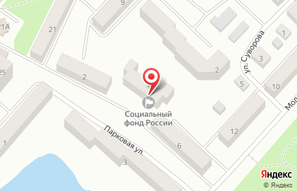Управление Пенсионного фонда РФ в Светловском городском округе на Парковой улице на карте