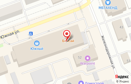 Торговая компания Серебряная лазурь на Железнодорожной улице на карте