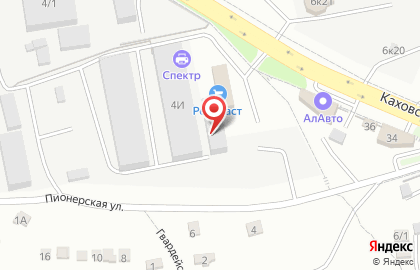 Торгово-сервисный центр на Пионерской улице на карте