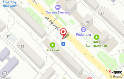 Киоск по продаже мороженого на улице Республики на карте
