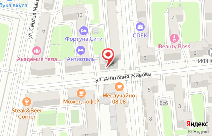 Сеть СПА&МАССАЖ студий Орхидея на улице Анатолия Живова на карте