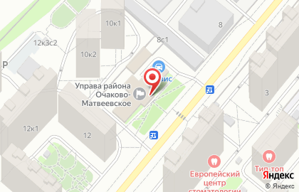 Управа района Очаково-Матвеевское на карте