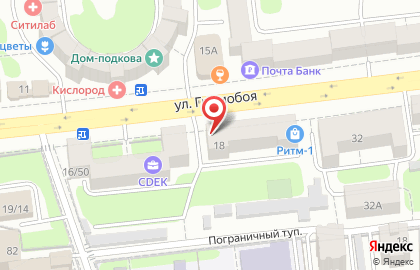Торговая компания Окна Plast+ в Октябрьском районе на карте