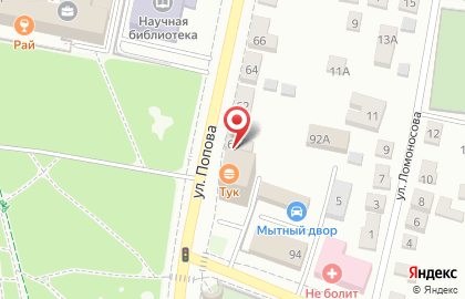 Теремок на улице Попова на карте