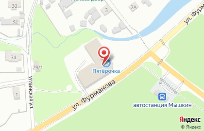 Супермаркет Пятерочка на улице Фурманова на карте